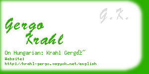 gergo krahl business card